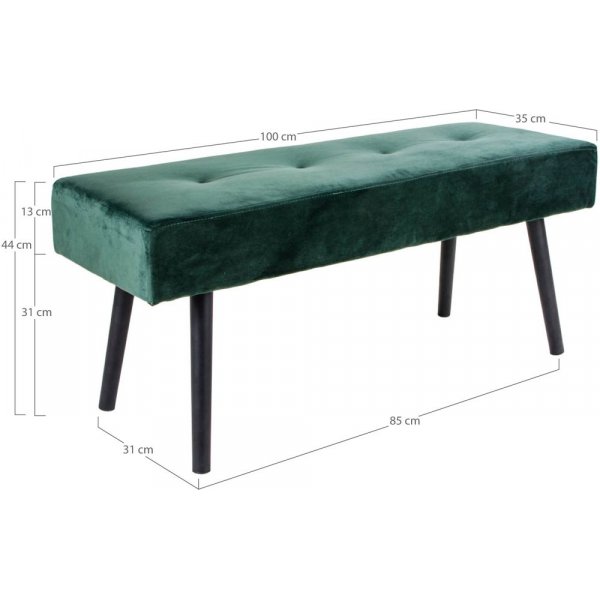 Skiby Bench - Tummanvihre�/musta