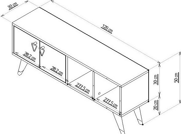 Crava mediapenkki - valkoinen