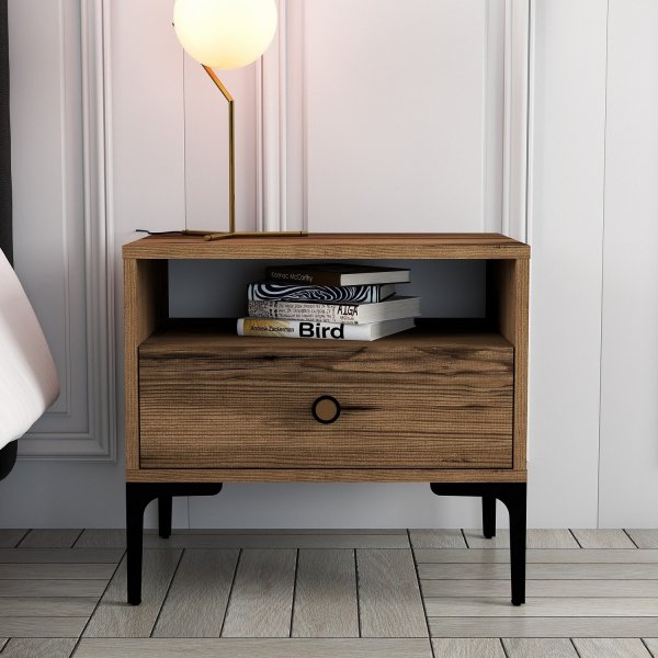 Lissabon yöpöytä - pähkinä Lissabon yöpöytä - pähkinä