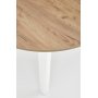 Ruokailuryhm Berivan 102-142 cm tammi/valkoinen, 4 Industry-tuolia harjatusta terksest
