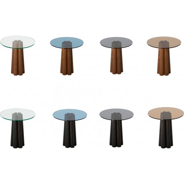 Thales sohvapöytä Ø50 cm - Pähkinä/sininen Thales sohvapöytä Ø50 cm - Pähkinä/sininen