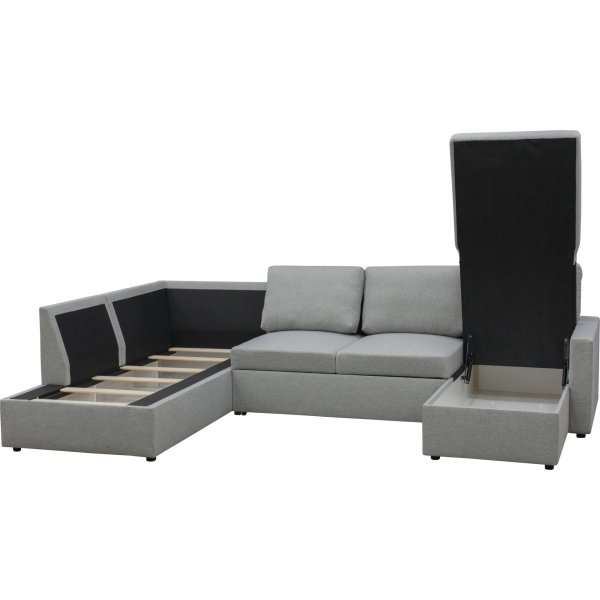 Trn U-sohva vuodesohva - Oikea + Huonekalujen tekstiilien puhdistus