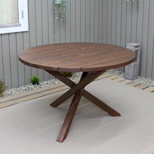 Scottsdale ruokapöytä Ø112 cm - ruskea Scottsdale ruokapöytä Ø112 cm - ruskea