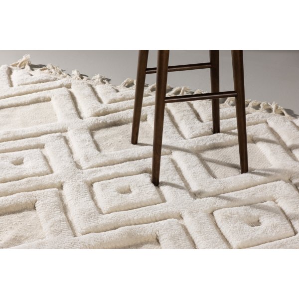 Dahlia-villamatto - Valkoinen Dahlia-villamatto - Valkoinen