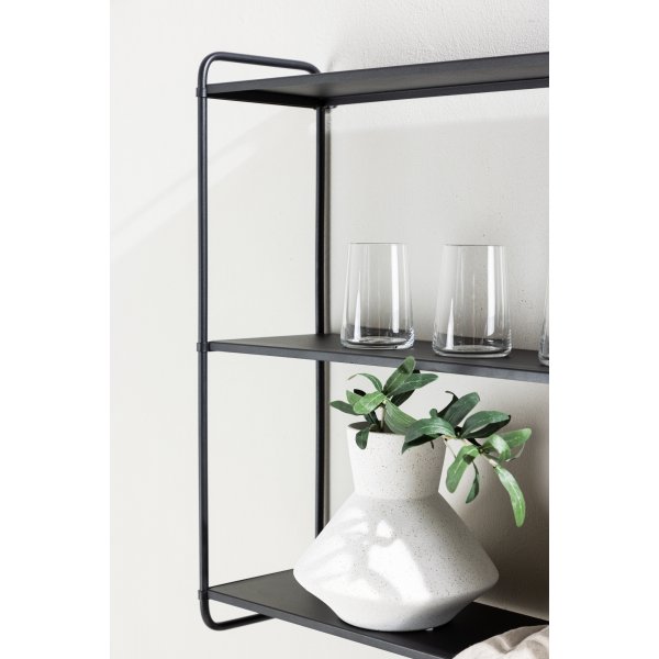 Lyon seinhylly 63 x 122 cm - Musta