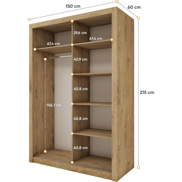 Einar vaatekaappi 17 - Shetlannin tammi Einar vaatekaappi 17 - Shetlannin tammi