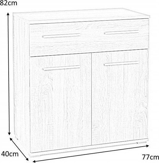 Abdel-lipasto - Valkoinen/tammi Abdel-lipasto - Valkoinen/tammi