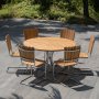 Mllan-ulkoryhm tiikiss: 6 tuolia ja ruokapyt  130 cm