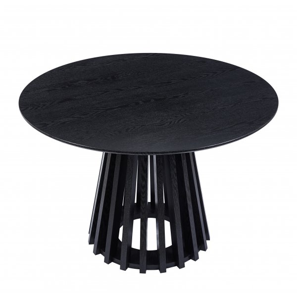 Inez pyöreä ruokapöytä Ø120 cm - Mustaksi petsattu tammi Inez pyöreä ruokapöytä Ø120 cm - Mustaksi petsattu tammi