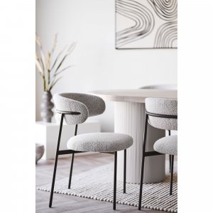 Mira ruokapöydän tuoli - Sand bouclé Mira ruokapöydän tuoli - Sand bouclé