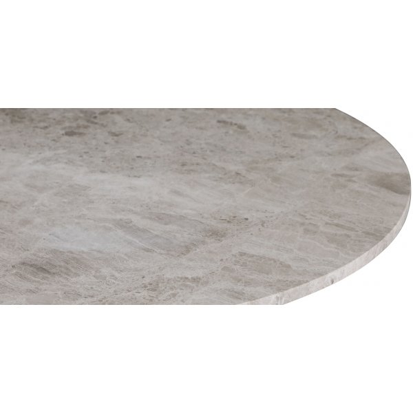 Sumo-ruokapöytä marmoria Ø130cm - Musta petsi / harmaa beige marmori Sumo-ruokapöytä marmoria Ø130cm - Musta petsi / harmaa beige marmori