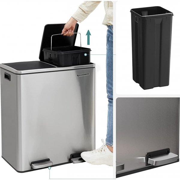 Daloa roskakori 60 l - hopea Daloa roskakori 60 l - hopea