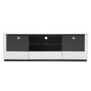 Etage-TV-taso l. 160 cm - Valkoinen (sävytetty lasi) Etage-TV-taso l. 160 cm - Valkoinen (sävytetty lasi)