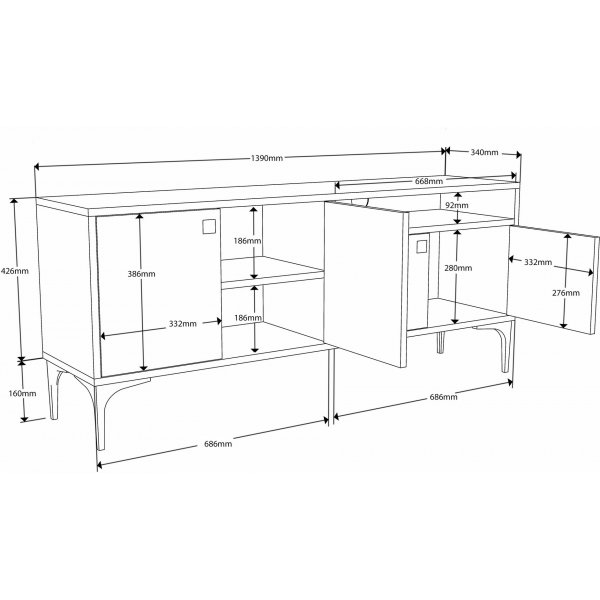 Artemis TV-taso - Pähkinäpuu Artemis TV-taso - Pähkinäpuu