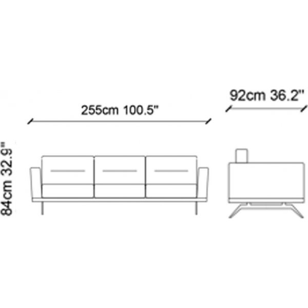 Sohva Slate - 255 cm Sohva Slate - 255 cm