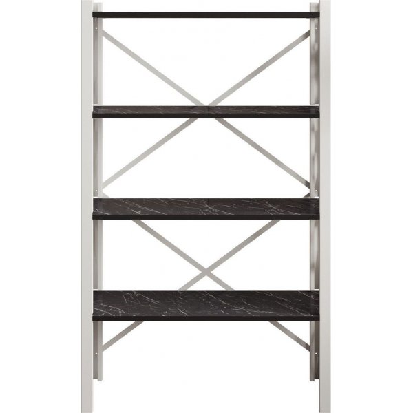 Tonga kirjahylly - Valkoinen/musta