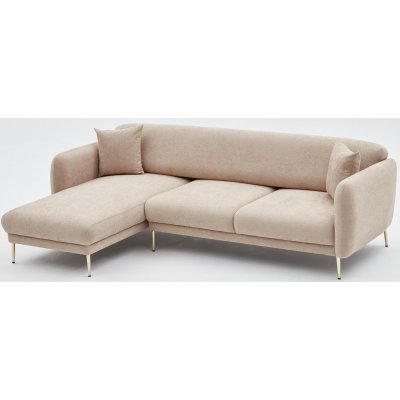 Simena divaani sohva vasen - beige/kulta