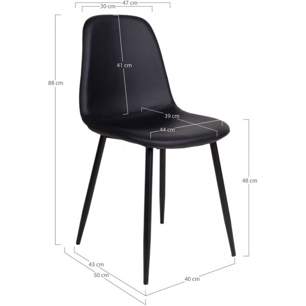 Tukholman ruokatuoli mustaa keinonahkaa Tukholman ruokatuoli mustaa keinonahkaa