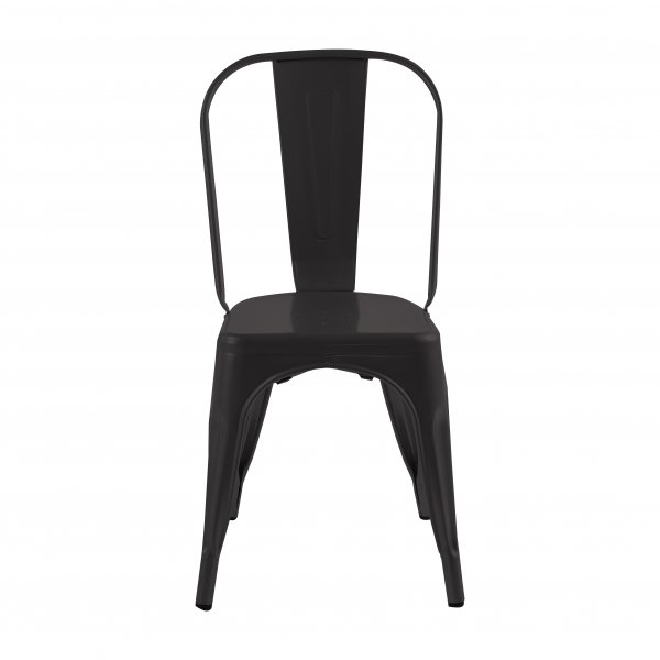 Iris-ruokatuoli mustaa metallia Iris-ruokatuoli mustaa metallia