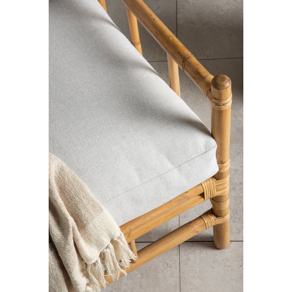 Cane nojatuoli - vaaleanharmaa/luonnollinen Cane nojatuoli - vaaleanharmaa/luonnollinen