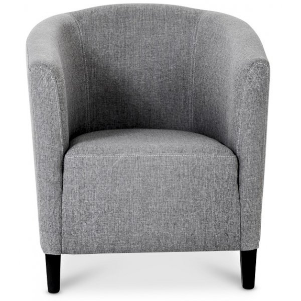 Tubo-klubinojatuoli - Harmaa (Kangas) / Mustat jalat