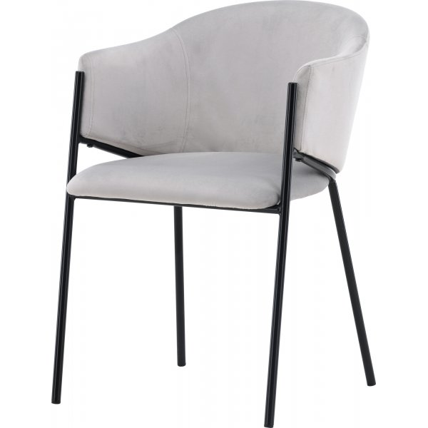 Evelina ruokatuoli - Harmaa sametti Evelina ruokatuoli - Harmaa sametti