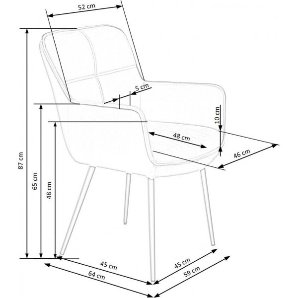 Cadeira nojatuoli 463 - Vihreä Cadeira nojatuoli 463 - Vihreä