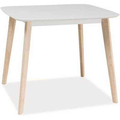 Ruokapöytä Salma 90 cm - Valkoinen/tammi