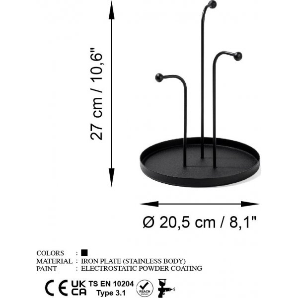 Leros koristelautanen - musta Leros koristelautanen - musta