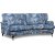 Spirit 3-istuttava kaareva Howard-sohva kukkakangasta - Eden Parrot Blue