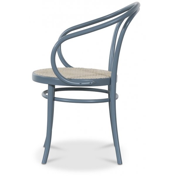 Taivepuinen nojatuoli No30 Klassikko - Pastellinsininen/Rottinki