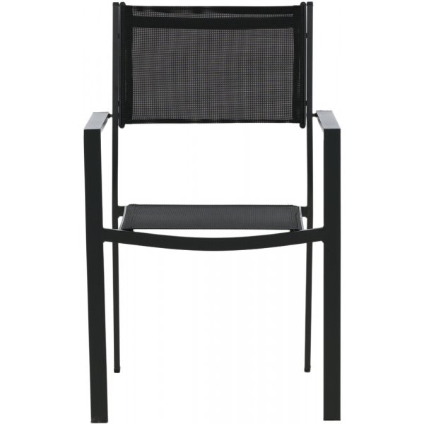 Hanian ruokaryhm�; 6 tuolia ja p�yt� 205 x 90 cm - Musta/luonnonv�rinen