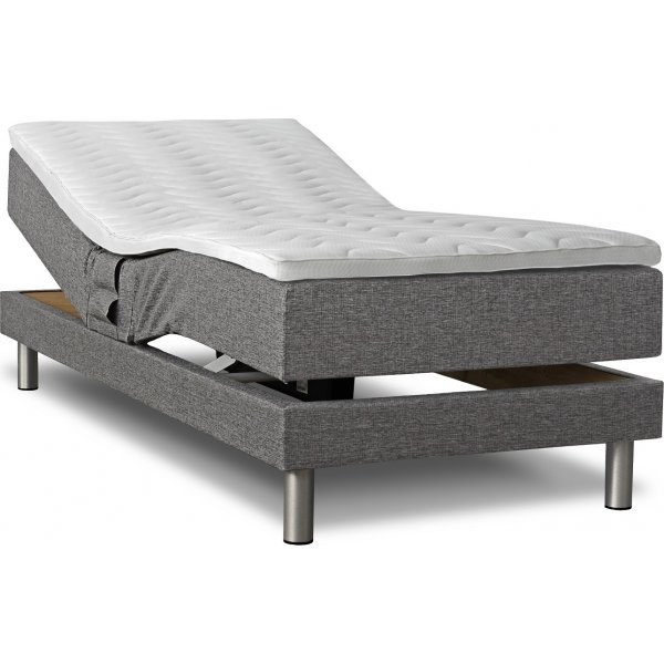Mukavan harmaa säädettävä sänky - Mikä tahansa leveys Mukavan harmaa säädettävä sänky - Mikä tahansa leveys