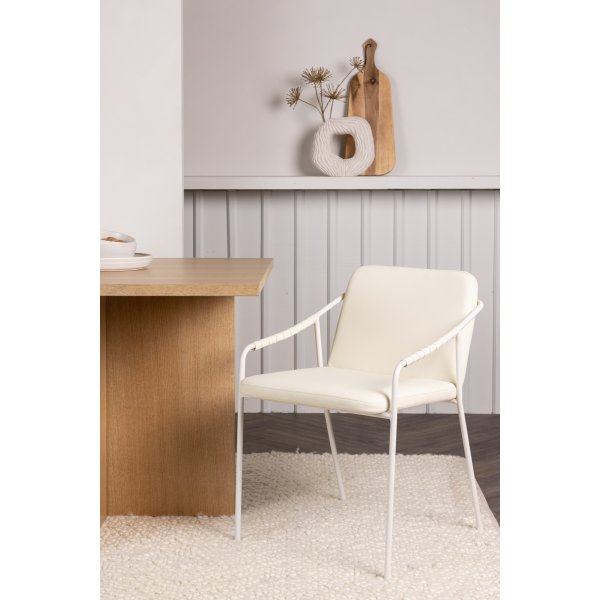 Kierretty ruokatuoli - beige