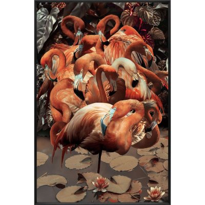 Lasimaalaus - Flamingo - 80x120 cm