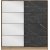 Kapusta vaatekaappi peiliovella, 180 x 52 x 190 cm - Ruskea/musta