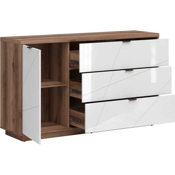 Vanha senkki - tumma tammi/valkoinen