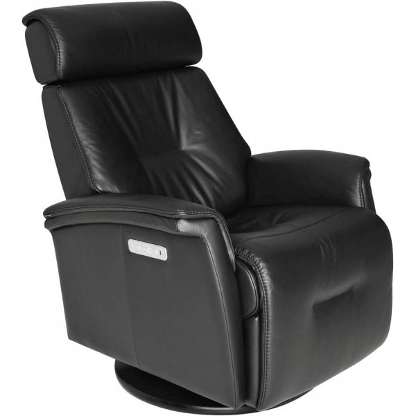 Rome sähköinen lepotuoli - musta nahka Rome sähköinen lepotuoli - musta nahka