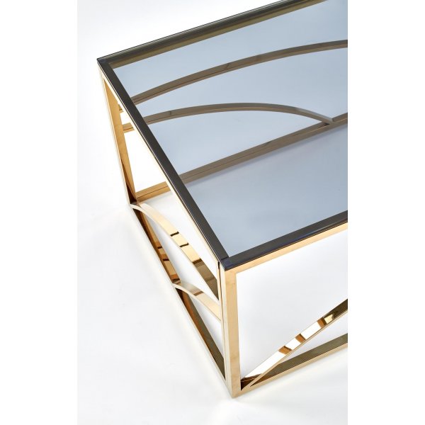 Kosmos sohvapöytä 120 x 60 cm - Savustettu lasi/kulta Kosmos sohvapöytä 120 x 60 cm - Savustettu lasi/kulta