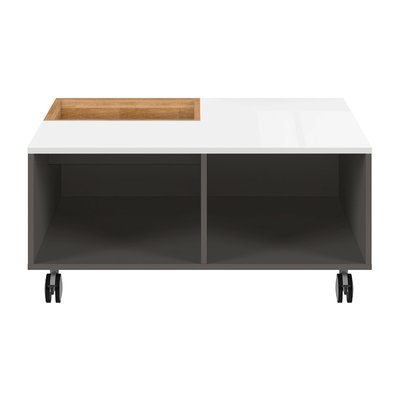 Link-sohvapöytä 90,5 x 90 cm - Grafiitinharmaa/valkoinen