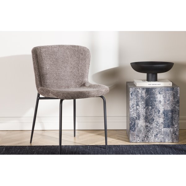 Modesto ruokapydn tuoli - Ruskea boucle