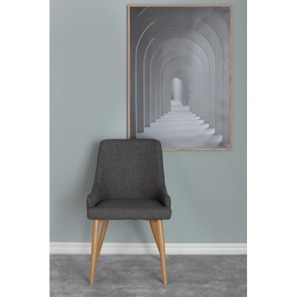 Paradis ruokapöydän tuoli - Tummanharmaa/tammi Paradis ruokapöydän tuoli - Tummanharmaa/tammi