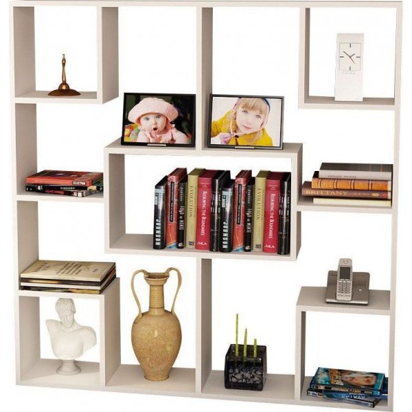 Optimist kirjahylly - valkoinen