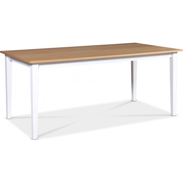 Fr ruokapyt tammea, valkoiset jalat - 180x90 cm