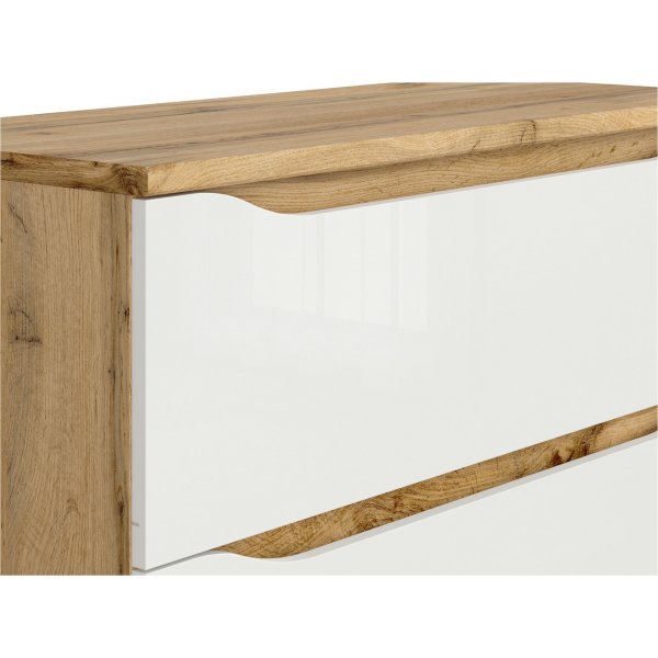 Nuis lipasto - Wotan tammi/valkoinen Nuis lipasto - Wotan tammi/valkoinen