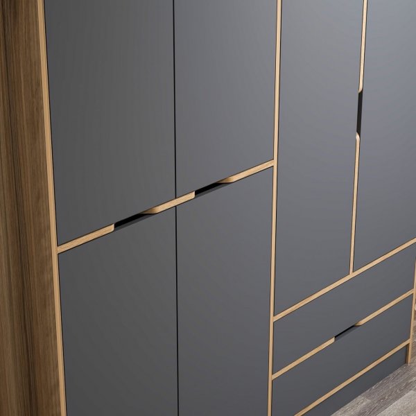 Elina vaatekaappi - musta Elina vaatekaappi - musta