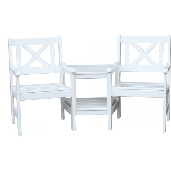 Eurooppa puutarhakalusteet - Loveseat - valkoinen Eurooppa puutarhakalusteet - Loveseat - valkoinen