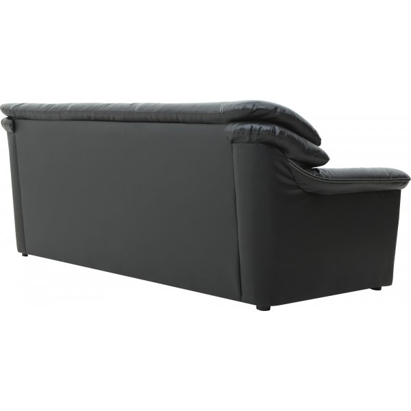 Sohva mustaa PVC:tä, 3-paikkainen - Dominic Sohva mustaa PVC:tä, 3-paikkainen - Dominic