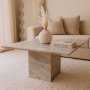 Level sohvapyt 75x75 cm - Harmaa beige marmori
