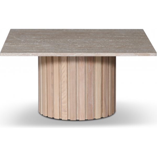 Paus-sohvapyt - Whitewash / Light Travertine 90x90 cm